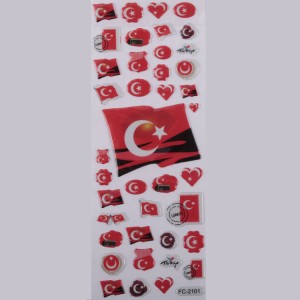 Türk Bayrağı 2 Yapışkan Stiker